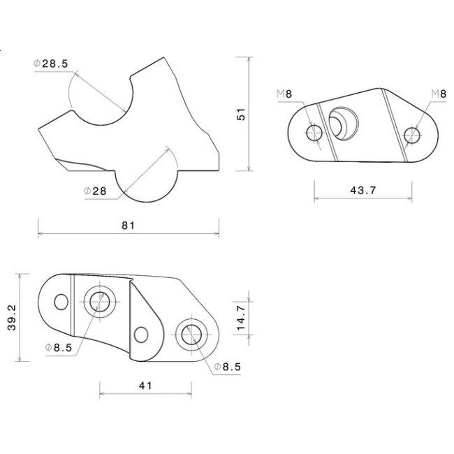 rizoma（リゾマ） Raised and swept-back risers Multistrada V4 1100
