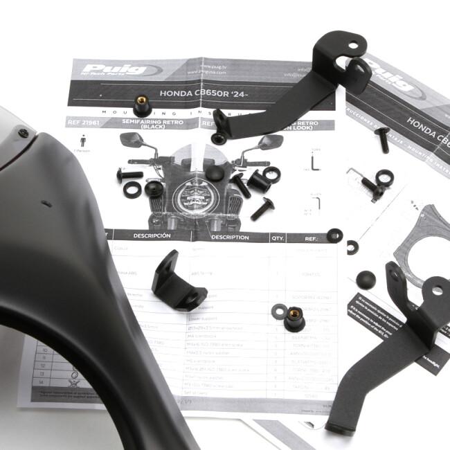 Puig（プーチ） レトロセミフェアリング BLACK HOUSING (RETRO SEMI