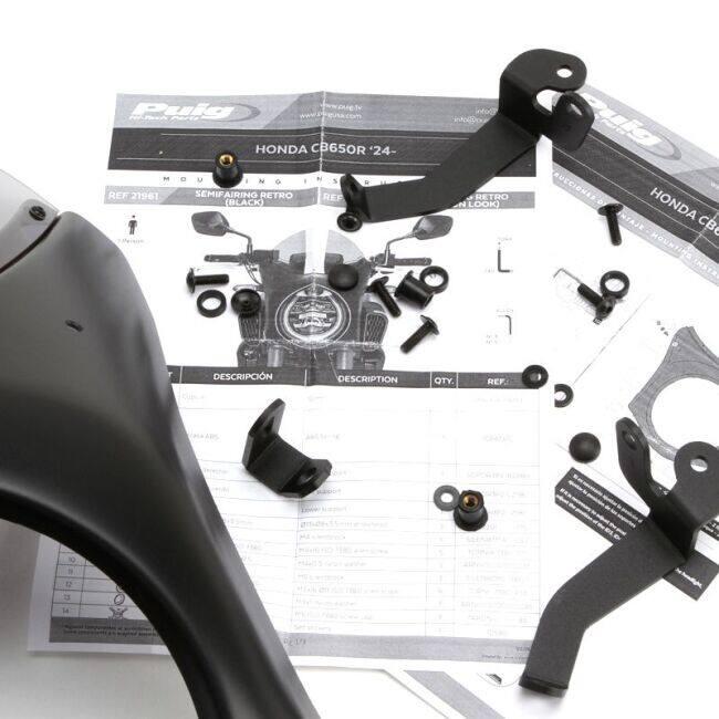 Puig（プーチ） レトロセミフェアリング BLACK HOUSING (RETRO SEMI