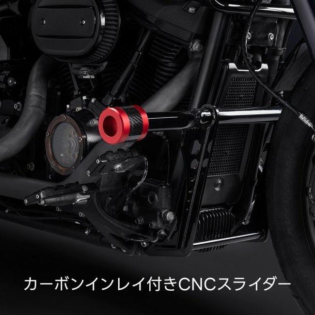 Advanblack アドバンブラック Protek フロントパフォーマンスクラッシュバー カラー：ブラック / スライダータイプ：カーボンインレイ付きCNCスライダー