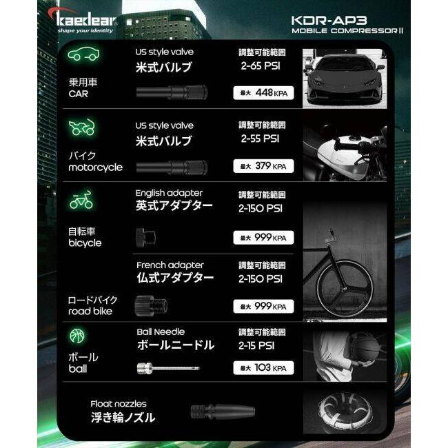 Kaedear（カエディア） KDR-AP3 多機能モバイルコンプレッサー その他