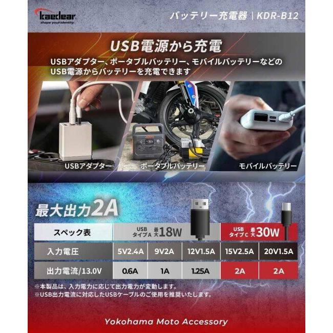Kaedear（カエディア） KDR-B12 スマートバッテリーチャージャー