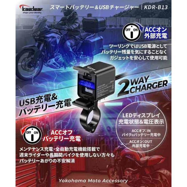Kaedear（カエディア） KDR-B13 スマートバッテリー&USBチャージャー