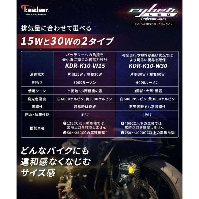 Kaedear（カエディア） KDR-K10-W15 Cyber LED プロジェクター ライト