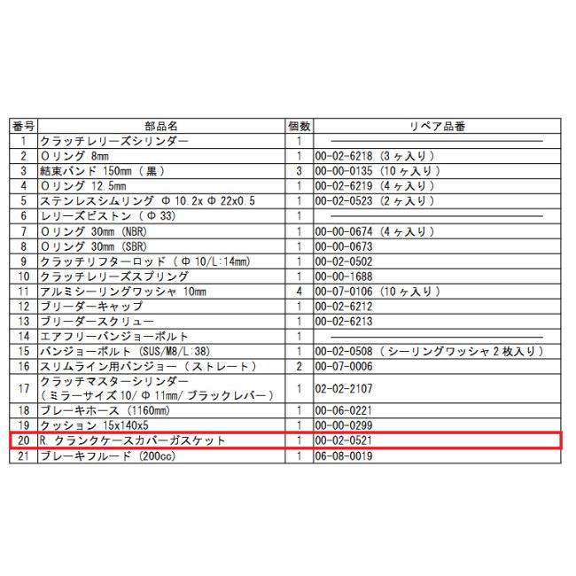 SP武川 SPタケガワ Rクランクケースカバーガスケット クロスカブ50 クロスカブ110 HONDA ホンダ 油圧クラッチキット・コンバージョンキット 駆動系 | スペシャルパーツ武川 | 01