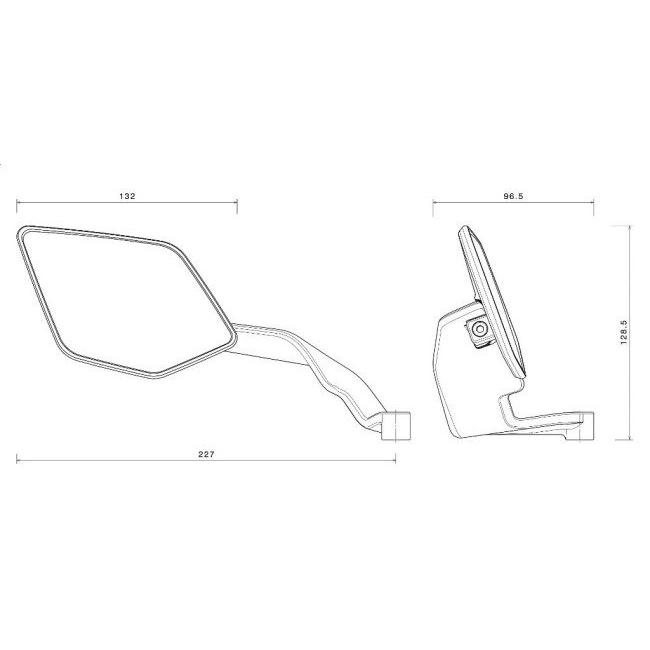 rizoma リゾマ Stealth Max mirror for Naked カラー：A アルミニウム ミラー ハンドル | rizoma | 05