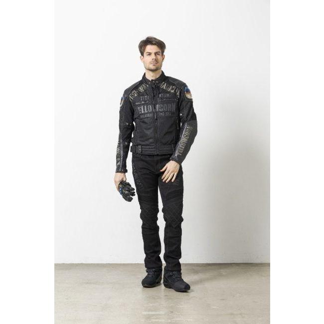 YELLOW CORN チタニウムジャケット 3LW チタニウムメッシュジャケット ブラック/ゴールド 3LWサイズ YB-4109