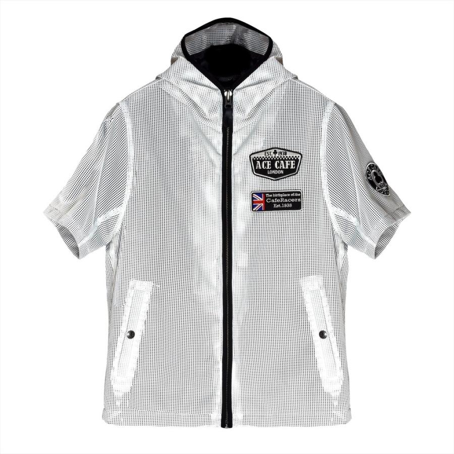エースカフェロンドン ショートスリーブシースルーメッシュジャケット 【未使用品】 ACE CAFE LONDON（エースカフェロンドン） Short Sleeve See-through