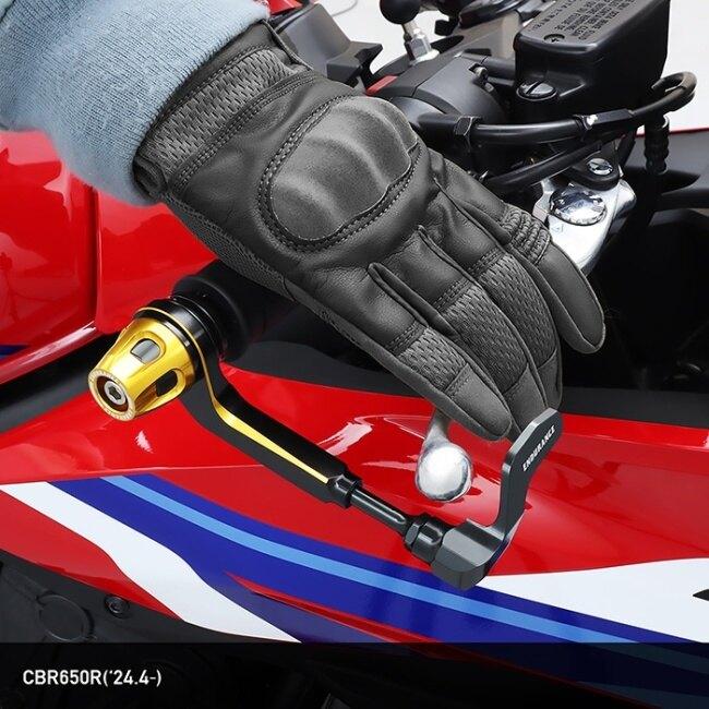 ENDURANCE エンデュランス ホンダ系 組み合わせレバーガード＋バーエンドセット バーエンドアウターカラー：シルバー / レバーガードボディカラー：ブルーの画像