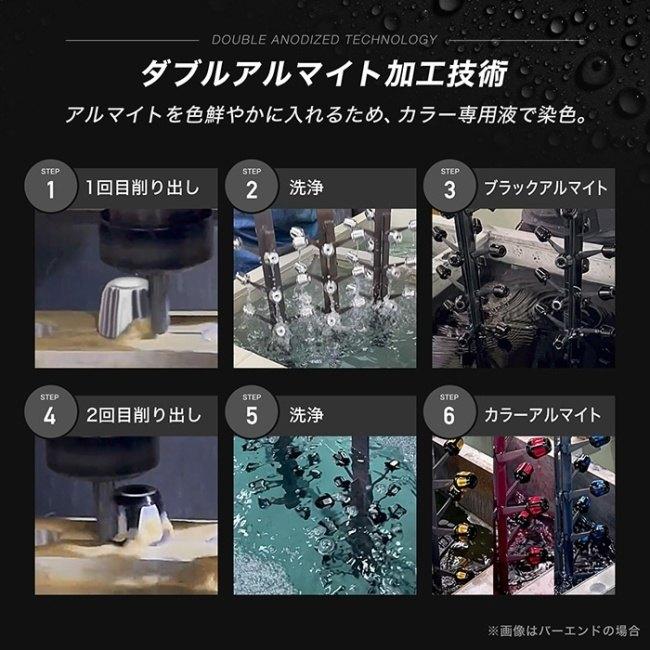 ENDURANCE エンデュランス 汎用 組み合わせレバーガード＋バーエンドセット バーエンドアウターカラー：グリーン / レバーガードボディカラー：ブルー ハンドルの画像
