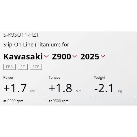 AKRAPOVIC アクラポビッチ EC仕様 SLIP ON LINE サイレンサー材質：チタン Z900 KAWASAKI カワサキ スリップオンマフラー マフラー_1
