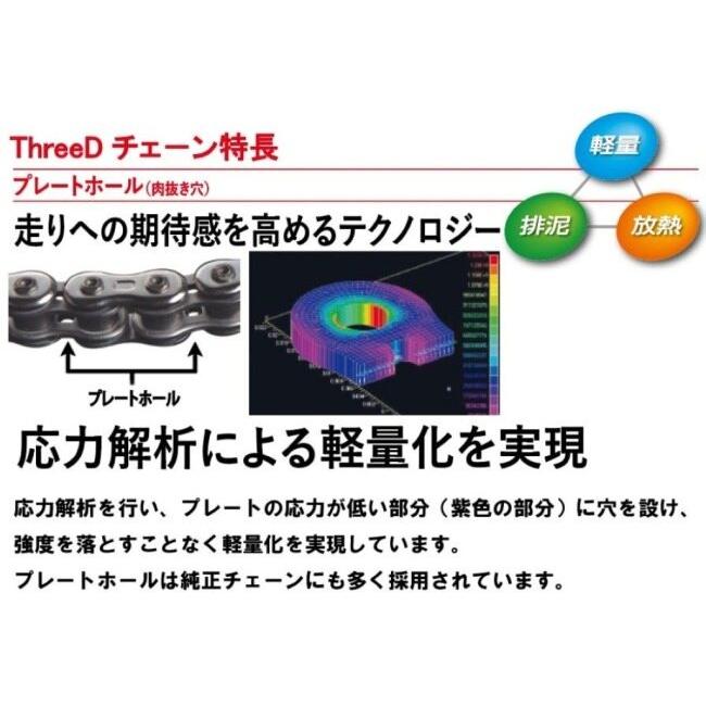 EKチェーン 江沼チェーン ThreeD(スリード)チェーン 520Z(BK/NP
