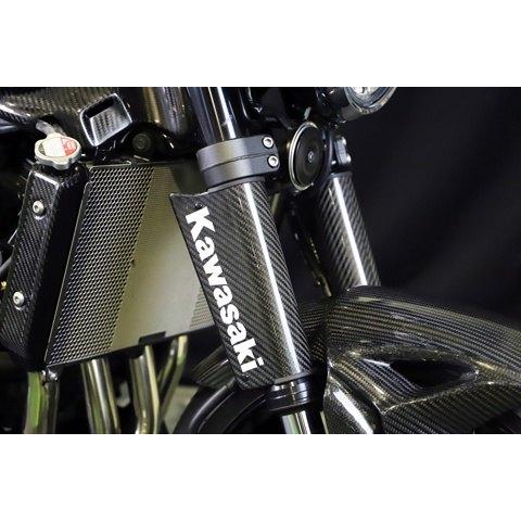 A-TECH エーテック フロントフォークプロテクター 材質：綾織ドライカーボン Z900RS KAWASAKI カワサキ フォークガード 外装の画像