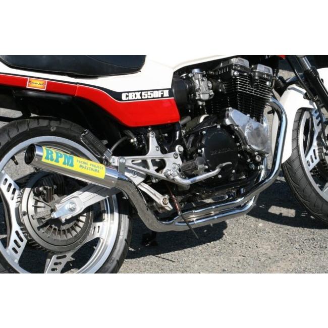 RPM アールピーエム 4in2in1フルエキゾーストマフラー サイレンサーカバー：ステンレス CBX550F HONDA ホンダ フルエキゾーストマフラー マフラー