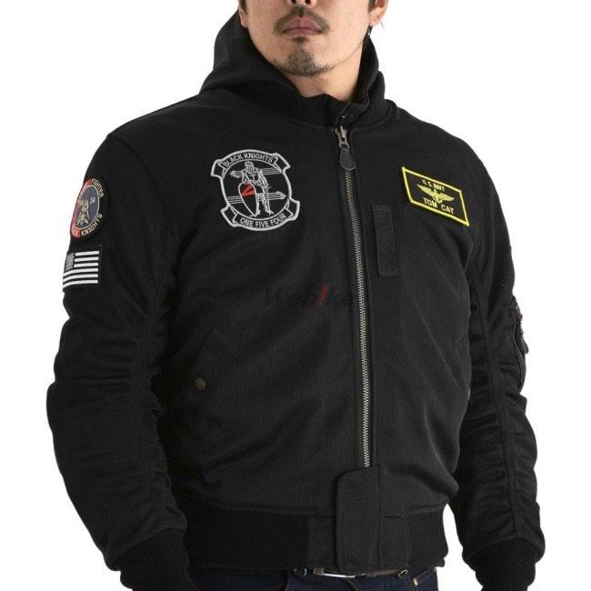 HOUSTON ヒューストン MA-1 BLACK KNIGHTS MESH M／C JAC サイズ：4XL メッシュジャケット ジャケット アパレル_2