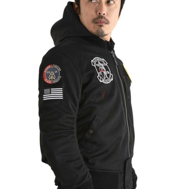 HOUSTON ヒューストン MA-1 BLACK KNIGHTS MESH M／C JAC サイズ：4XL メッシュジャケット ジャケット アパレル_3