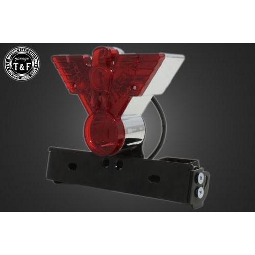 Garage T&F ガレージ シーシーバー用ナンバーブラケットキット＆イーグルウィングテールランプ シーシーバーの太さ：Φ15(15mm)専用 テールランプキット | Garage T＆F