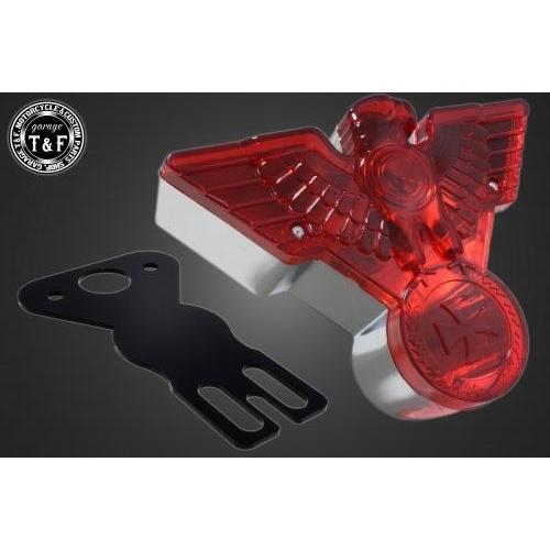 Garage T&F ガレージ シーシーバー用ナンバーブラケットキット＆イーグルウィングテールランプ シーシーバーの太さ：Φ15(15mm)専用 テールランプキット | Garage T＆F | 01