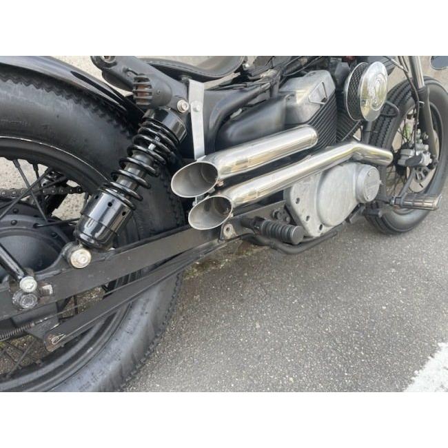 部品屋K&W サイレンサー付きショットガンマフラー Virago(ビラーゴ)250 YAMAHA ヤマハ フルエキゾーストマフラー マフラー