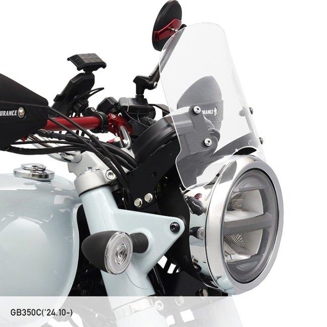 ENDURANCE エンデュランス メーターバイザーセット＋取り付けキット カラー：クリア GB350C HONDA ホンダ メーターバイザー カウル関連 外装 | ブランド登録なし | 02