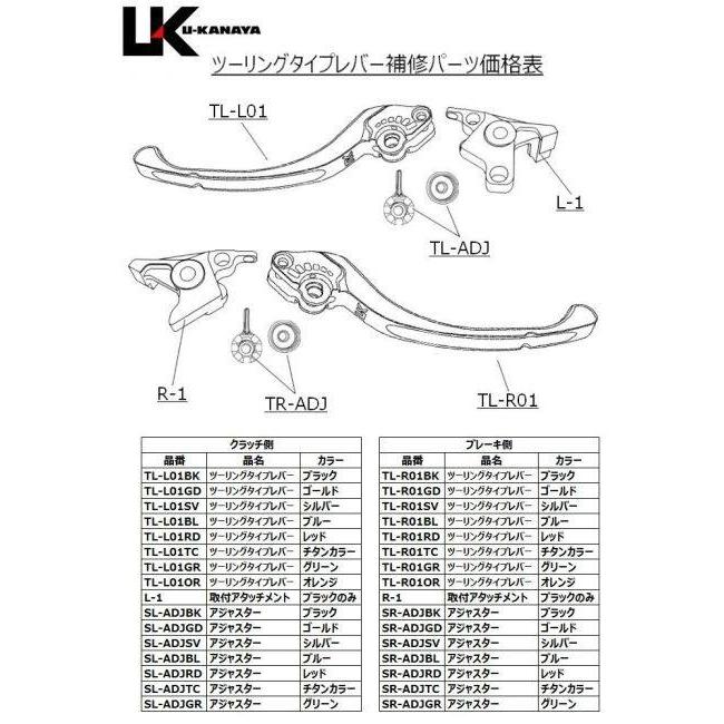 芸術品 U-KANAYA ユーカナヤ ツーリングタイプ アルミビレットレバー