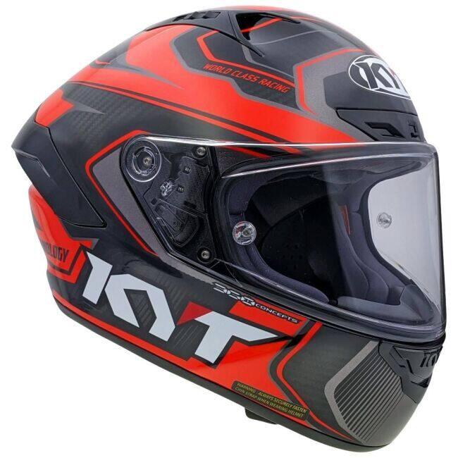 KYT ケイワイティ NZ RACE CARBON COMPETITION RED／E06 ヘルメット