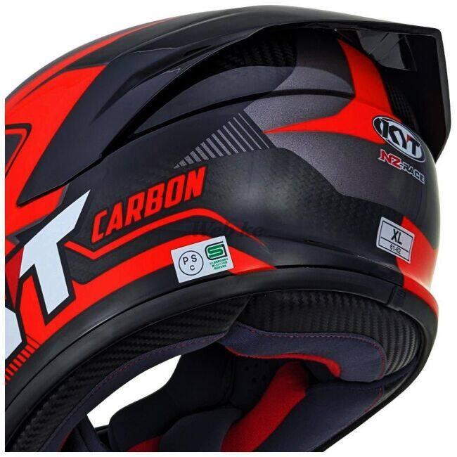 KYT ケイワイティ NZ RACE CARBON COMPETITION RED／E06 ヘルメット