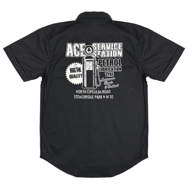 ACE CAFE LONDON エースカフェロンドン ワークシャツ［ぺトロールSS］ サイズ：M ピットシャツ・ワークシャツ アパレルの画像