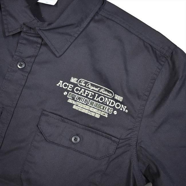 ACE CAFE LONDON エースカフェロンドン ワークシャツ［ぺトロールSS］ サイズ：XL ピットシャツ・ワークシャツ アパレルの画像
