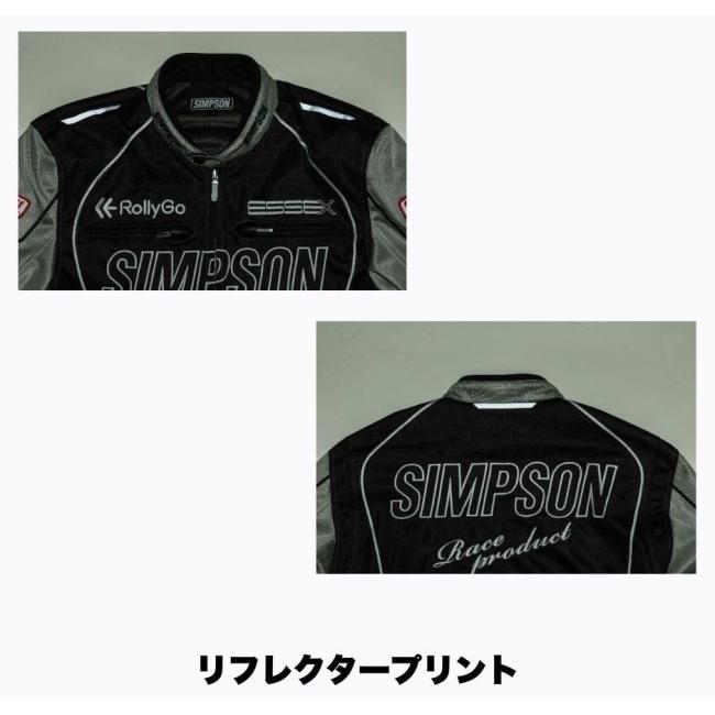 SIMPSON シンプソン NSM-E02 ライダーズ メッシュ ジャケット サイズ