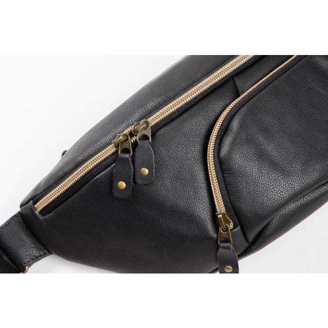 DEGNER デグナー レザーウエストバッグ カラー：ブラック ウエスト