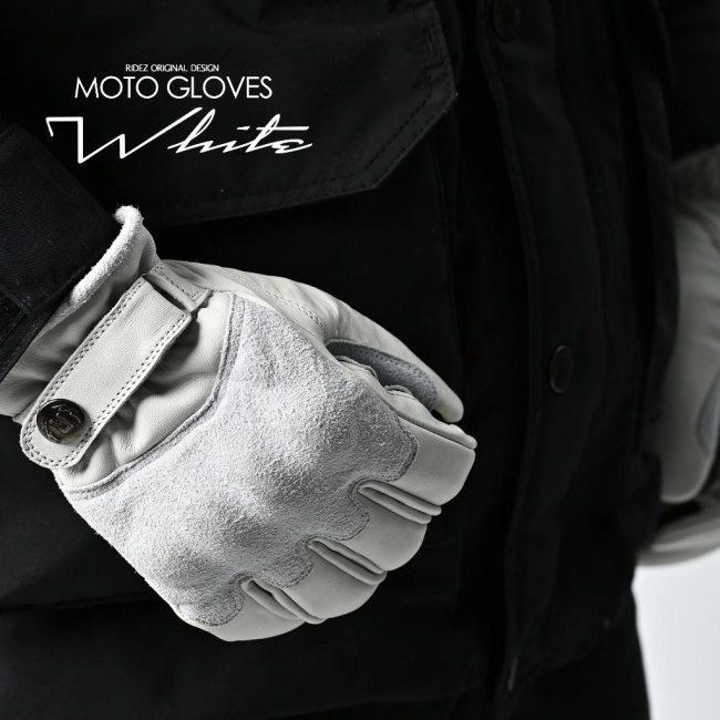 RIDEZ ライズ MOTO GLOVES REBEL バイク用 レザーグローブ サイズ：L グローブ アパレル_4