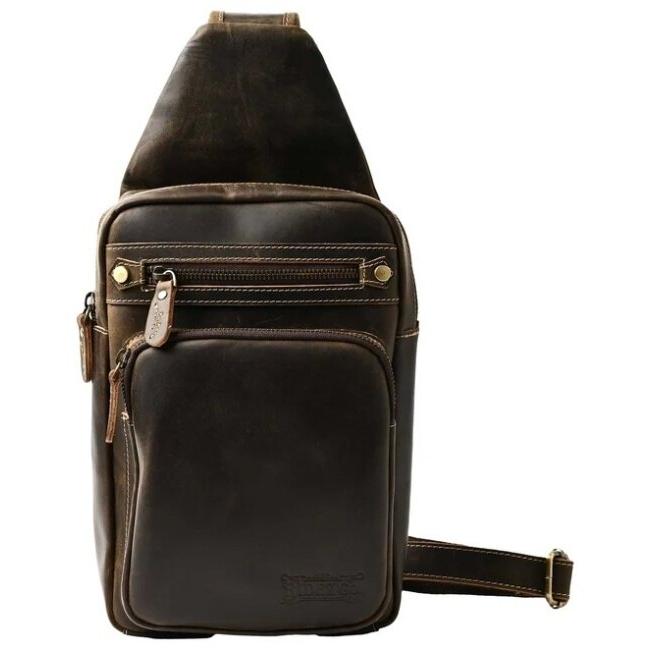 RIDEZ ライズ LEATHER CHEST BAGバイク用 ショルダーバッグ バッグの画像
