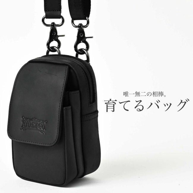 RIDEZ ライズ LEATHER MINI BAG バイク用 ショルダーバッグ カラー：L.BROWN バッグの画像