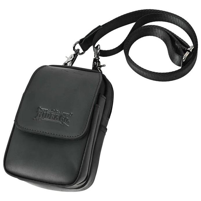 ブラックミニショルダーバッグ RIDEZ ライズ LEATHER MINI BAG バイク用 ショルダーバッグ カラー
