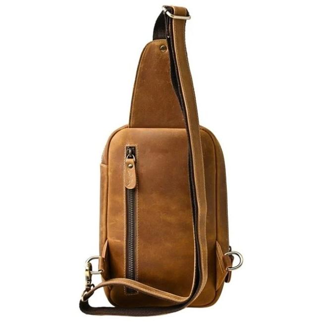 RIDEZ ライズ LEATHER CHEST BAG バイク用 ショルダーバッグ バッグの画像