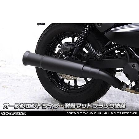 WirusWin ウイルズウィン スリップオンマフラー サイレンサー素材：耐熱マットブラック塗装 / タイプ：オープンエンドタイプ エリミネーター400 マフラーの画像