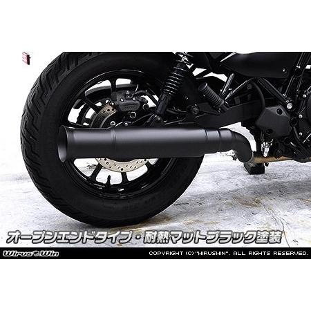 WirusWin ウイルズウィン スリップオンマフラー サイレンサー素材：耐熱マットブラック塗装 / タイプ：オープンエンドタイプ エリミネーター400 マフラーの画像