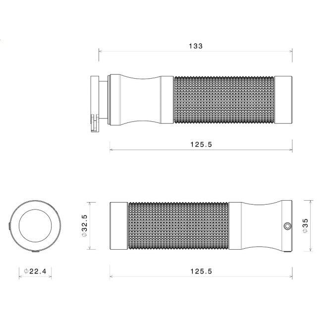 rizoma リゾマ Sport grips カラー：アルミニウム GTV Vespa ベスパ グリップ ハンドル | rizoma | 02