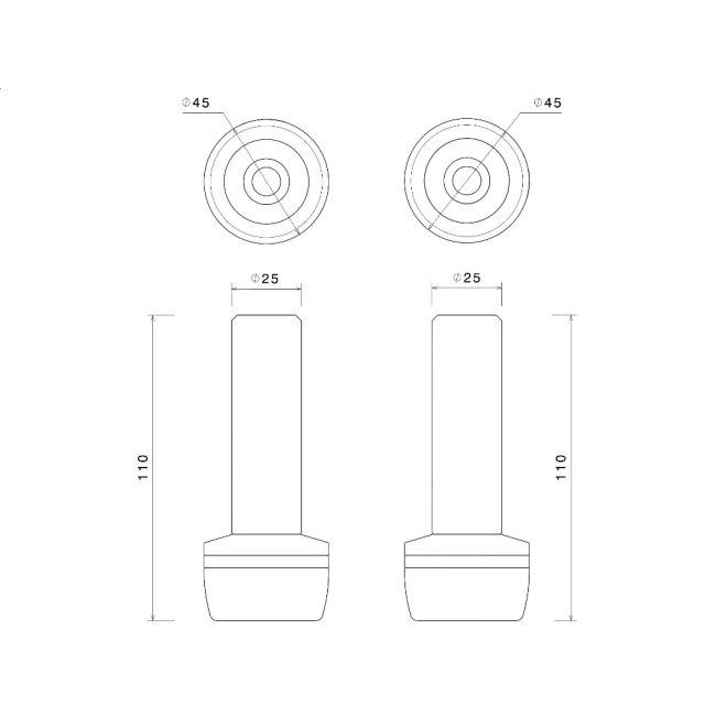 rizoma（リゾマ） Side sliders kit カラー：アルミニウム Z 900 50th