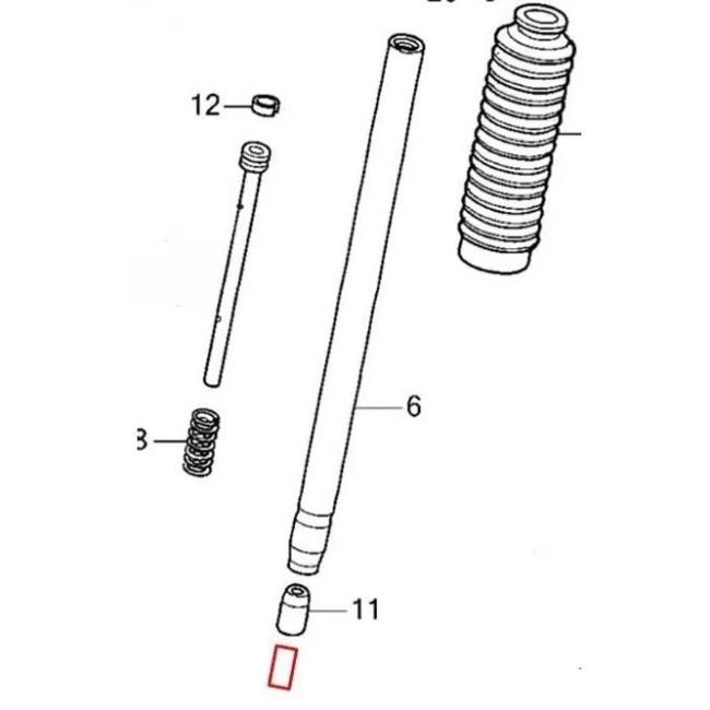 OUTEX（アウテックス） フロントフォーク30mm延長カラーボルト銅