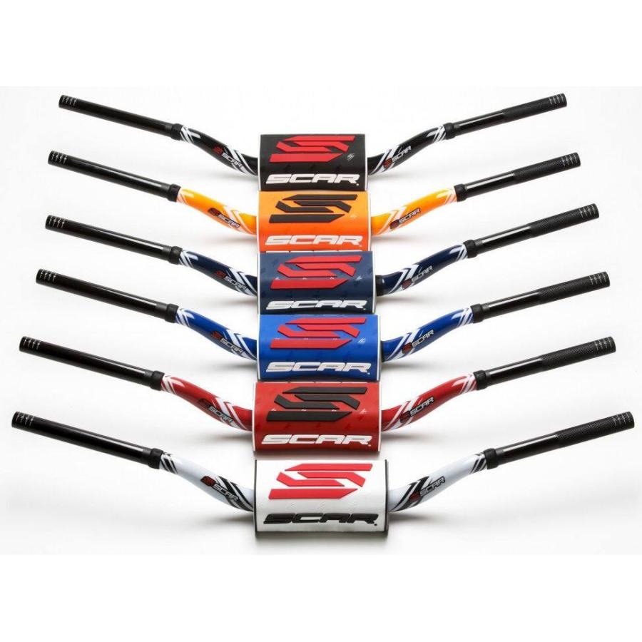 Scar Racing スカーレーシング ハンドルバー 28.6 O2 ハンドルバーカラー：ホワイト / バーパッドカラー：ダークブルー ...