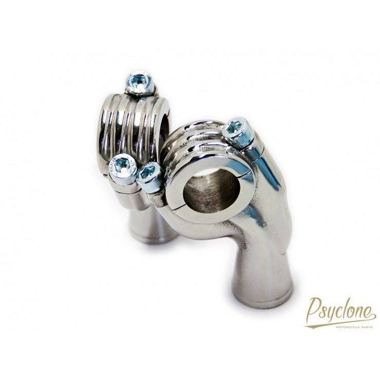 Motor Rock モーターロック 【Psyclone】 ステンレス プルバックライザー 1インチハンドル用 ハンドルポスト・ハンドルライザー ハンドル周辺パーツ ハンドル | ブランド登録なし