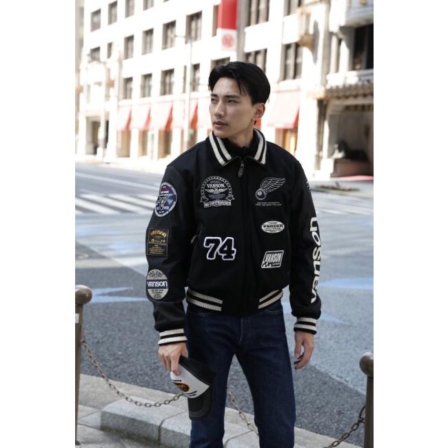 VANSON アワードジャケット Amazon.co.jp: [バンソン] スタジャン アワードジャケット メンズ