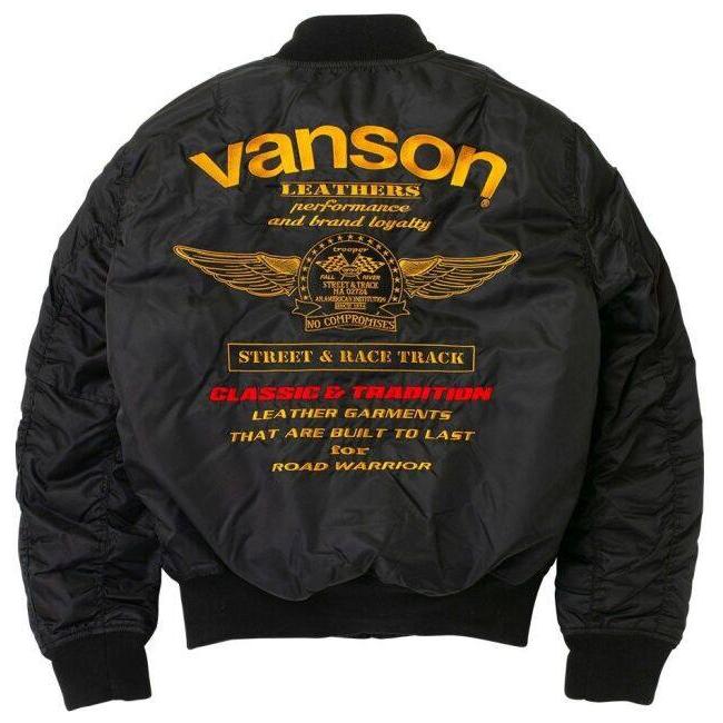 【美品】　vanson ma-1型　ナイロンジャケット　Ｌ VANSON（バンソン） MA-1 JACKET サイズ：L ウインタージャケット