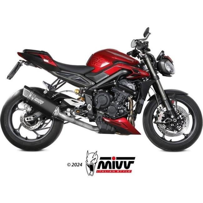 MIVV ミヴ SR-1 ブラックチタンフルエキゾーストマフラー STREET TRIPLE 765 RS R TRIUMPH トライアンフ フルエキゾーストマフラー マフラー_1