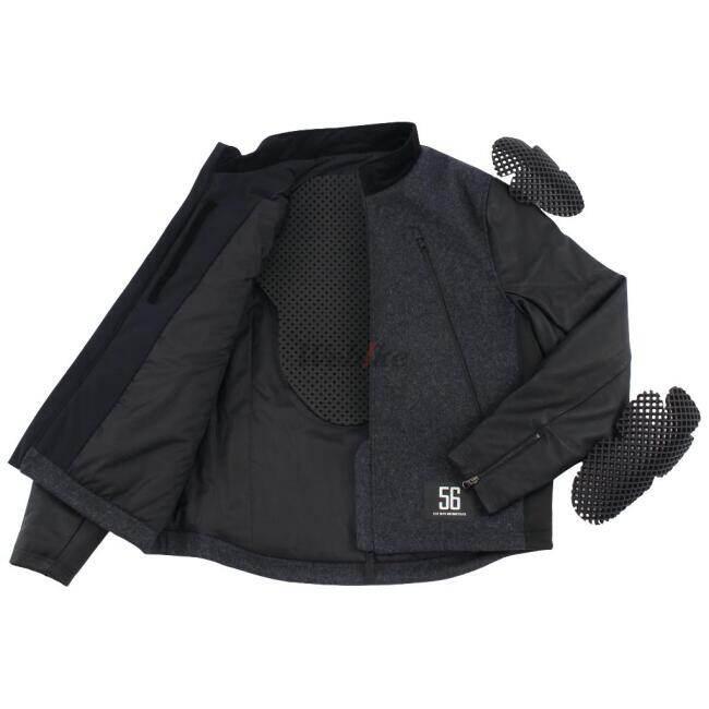 56design（56デザイン） LEATHER SLEEVES MELTON JACKET サイズ：S