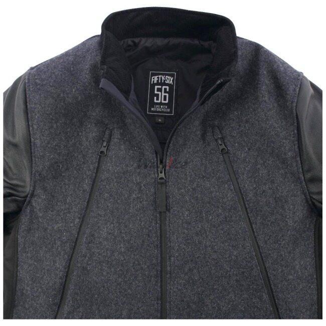 56design（56デザイン） LEATHER SLEEVES MELTON JACKET サイズ：XL