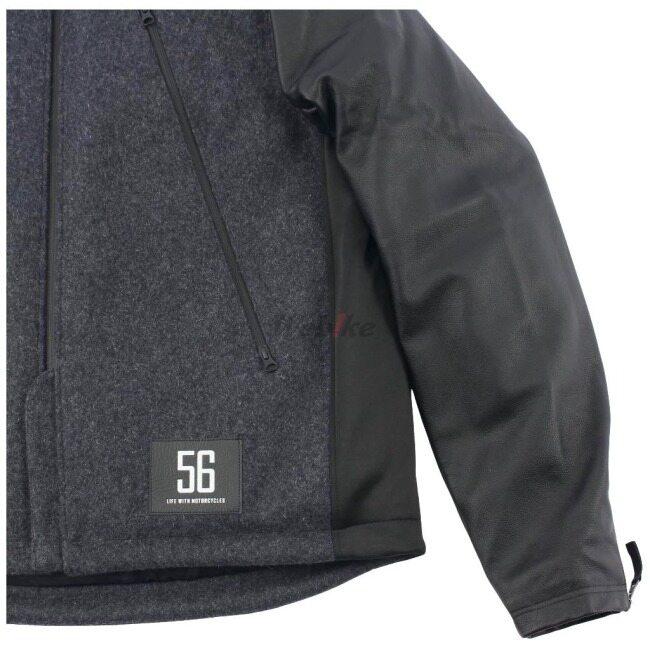 56design（56デザイン） LEATHER SLEEVES MELTON JACKET サイズ：XL