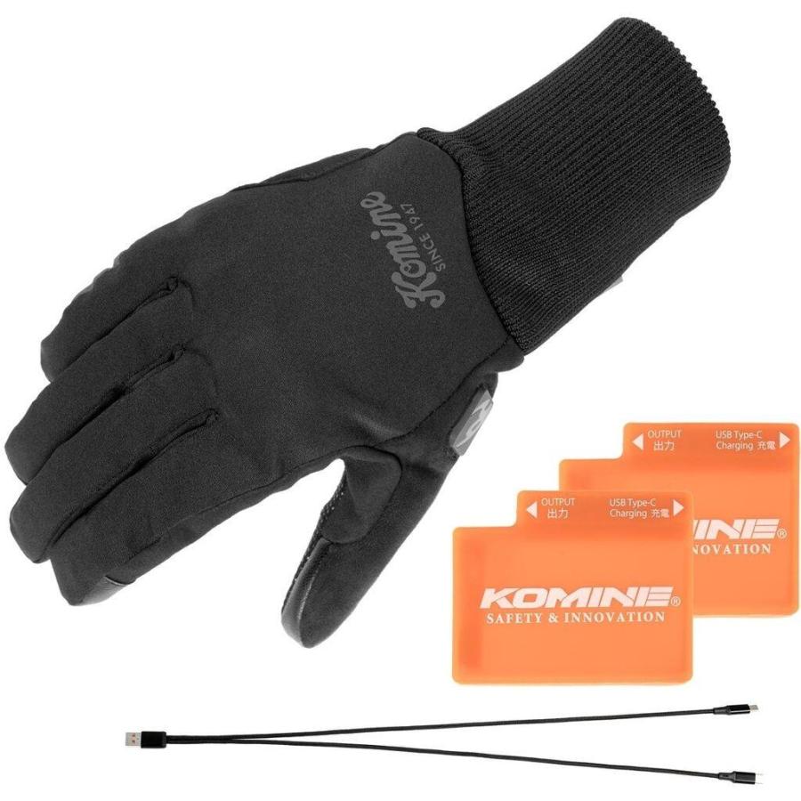 コミネ（Komine） EK-220 ライディングヒートグローブセット サイズ 
